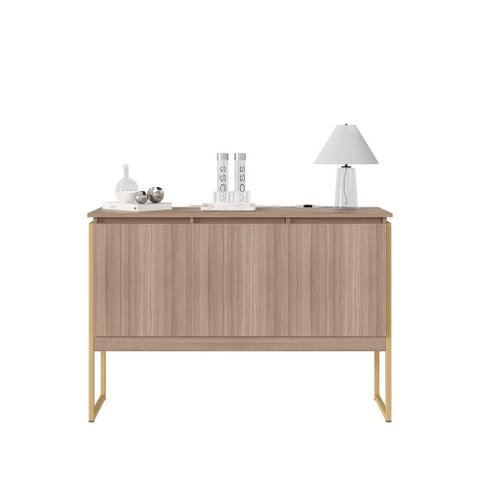 Buffet Cadiz 3 Portas 3 Prateleiras MDP 120cm Montana Dourado
