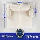 Ver imagem 2 de Sofá Cama Smartbox 1,88m Airpress Xpandtech D33 Tecido Velourê Bege Cama Inbox