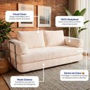 Ver imagem 3 de Sofá Cama Smartbox 1,88m Airpress Xpandtech D33 Tecido Velourê Bege Cama Inbox