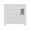 Ver imagem 7 de Cômoda Infantil 95cm 1 Porta com Vidro e 4 Gavetas Ternura Multimóveis Mp4479 Branco