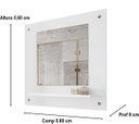 Ver imagem 3 de Espelheira de Banheiro Clio Branco - JM Casa dos Móveis