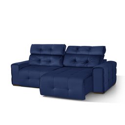 Sofá Retrátil e Reclinável Jaguar 2,50m - Fortbello Estofados:azul - 3