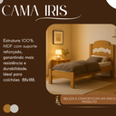 Ver imagem 4 de Cama para Quarto de Solteiro Mdf Estilo Padrão com Pés Alto Iris:nature/offwhite