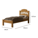 Ver imagem 2 de Cama para Quarto de Solteiro Mdf Estilo Padrão com Pés Alto Iris:nature/offwhite