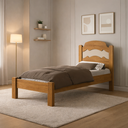 Ver imagem 1 de Cama para Quarto de Solteiro Mdf Estilo Padrão com Pés Alto Iris:nature/offwhite