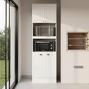 Ver imagem 1 de Torre Quente Milla 2 Fornos Branco Mdf Carraro Área Gourmet