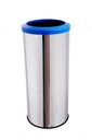 Ver imagem 1 de Lixeira Inox Com Aro Plástico 50 Litros Lixo Reciclável Cozinha - Azul