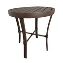 Ver imagem 2 de Mesinha Ripada Redonda Diâmetro de 0.50m Alumínio Marrom