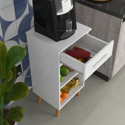 Balcao para Cozinha Aramario Fruteira com Gaveta Multiuso:branco - 3
