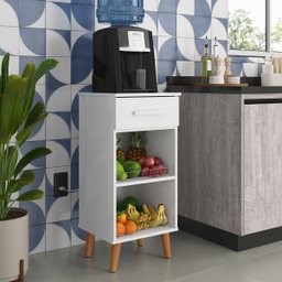 Balcao para Cozinha Aramario Fruteira com Gaveta Multiuso:branco - 2