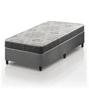 Ver imagem 1 de Cama Box Solteiro King Cinza + Colchão Espuma D33 Ortopédico Zidi San Francisco 96x203x54cm