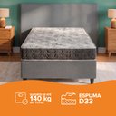 Ver imagem 5 de Cama Box Solteiro King Cinza + Colchão Espuma D33 Ortopédico Zidi San Francisco 96x203x54cm