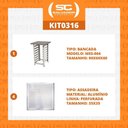 Ver imagem 4 de Kit - Mesa Apoio Mes-004 Bancada Capacidade 8 Níveis + 4 Assadeiras 35x35 - Progás