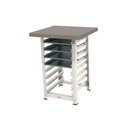 Ver imagem 1 de Kit - Mesa Apoio Mes-004 Bancada Capacidade 8 Níveis + 4 Assadeiras 35x35 - Progás