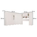 Ver imagem 4 de Guarda-Roupa Casal Modulado Portofino 13 Portas 4 Gavetas com Pés e Espelho Branco - Pnr Móveis
