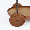 Ver imagem 3 de Carrinho Bar Adega Moscato com 2 Prateleiras Metal Preto com Madeira Laminada