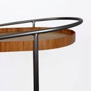 Ver imagem 4 de Carrinho Bar Adega Moscato com 2 Prateleiras Metal Preto com Madeira Laminada