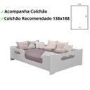 Ver imagem 5 de Cama Montessoriana Casal Encanto Estilo com Grade de Proteção Moderna com Colchão Cor Branco