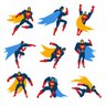 Papel de Parede super-homem poses conjunto ilustração - 1