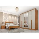 Ver imagem 1 de Guarda Roupa Casal 100% Mdf 6 Portas 6 Gavetas com Espelho Fortuna Tcil