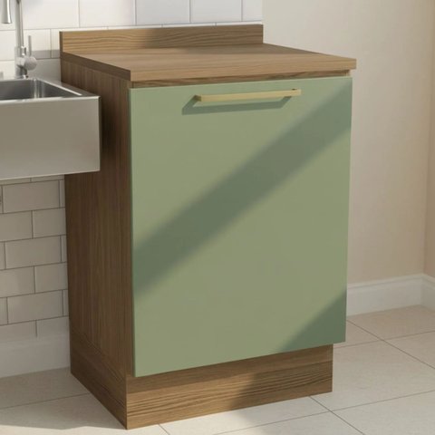 Balcão de Cozinha 1 Porta 60cm com Tampo Botanic Kappesberg