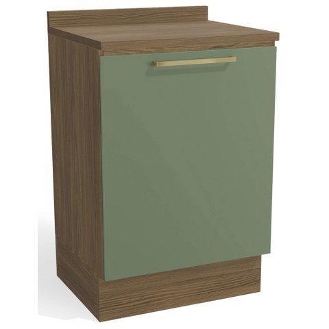 Armário de Cozinha Balcão 1 Porta 60cm com Tampo M629 Botanic Kappesberg