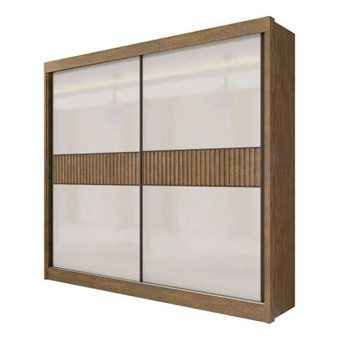 Guarda Roupa Cancun Ripado Ypê Off White Ddoro