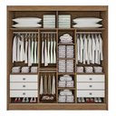 Ver imagem 3 de Guarda Roupa Cancun Ripado Ypê Off White Ddoro