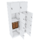 Ver imagem 1 de ARMÁRIO ESCANINHO 8 PORTAS CHAVE M193.2021.B ORGANIZADOR MUNDI MOVEIS