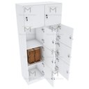 Ver imagem 4 de ARMÁRIO ESCANINHO 8 PORTAS CHAVE M193.2021.B ORGANIZADOR MUNDI MOVEIS