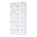 Ver imagem 2 de ARMÁRIO ESCANINHO 8 PORTAS CHAVE M193.2021.B ORGANIZADOR MUNDI MOVEIS