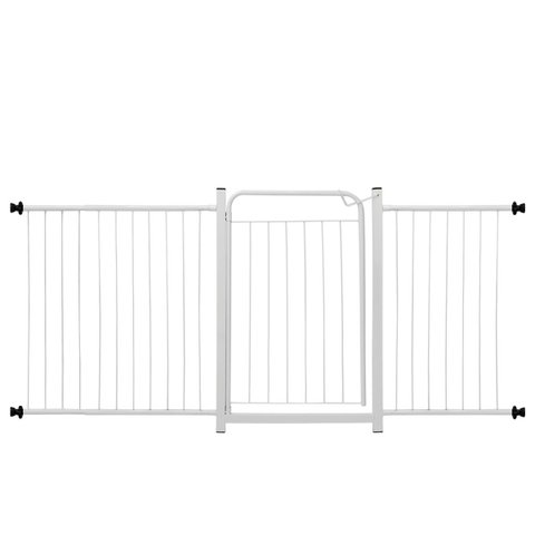 Grade Proteção Segurança Portão Pet 80cm Branco Bebê Cão com Extensor 2 de 40cm e 1 de 20cm Itagold