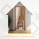 Ver imagem 3 de Grade Proteção Segurança Portão Pet 80cm Branco Bebê Cão com Extensor 2 de 40cm e 1 de 20cm Itagold