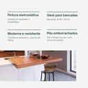 Ver imagem 5 de Kit 2 Bancos para Bancada Cozinha Gourmet Junco Cappuccino Balcão Ilha Banqueta 60cm Itagold