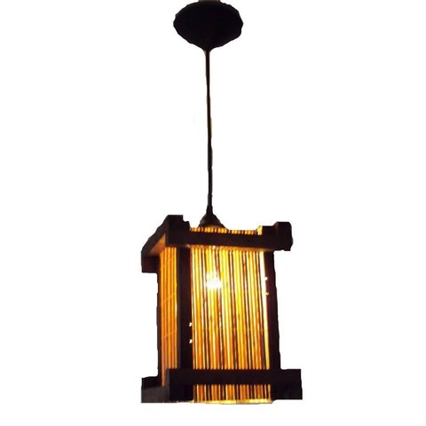 Lustre de Teto Luminária Rústico Japonês Pendente Telinha de Bambu Artesanal Sala Quarto Pousada