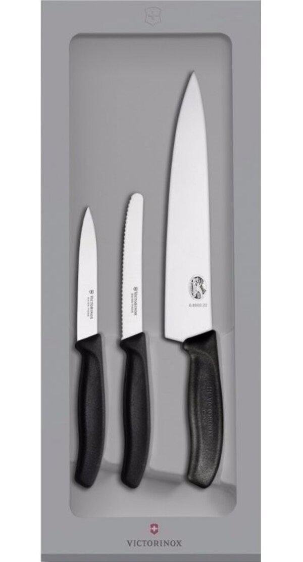 Kit De Facas Com 03 Peças Em Aço Inox 6.7021.3G Victorinox - 1