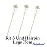 Kit 3 Hairpin Legs para Mesa Industrial Hairpin Legs 75cm Branco Medcombo - 6