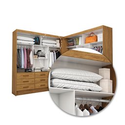 Closet Casal Duplo Sevilha Premium 18 Gavetas Carioca Móveis - 7