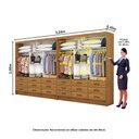 Ver imagem 5 de Closet Casal Duplo Sevilha Premium 18 Gavetas Carioca Móveis