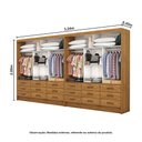 Ver imagem 4 de Closet Casal Duplo Sevilha Premium 18 Gavetas Carioca Móveis