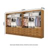 Closet Casal Duplo Sevilha Premium 18 Gavetas Carioca Móveis - 4