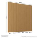 Ver imagem 4 de Painel Liso para TV até 86 Polegadas Planejado 240x250cm Aruá CabeCasa MadeiraOriginals Marrom Jatobá