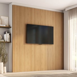 Painel para Tv até 86 Polegadas 240x250cm Liso Aruá CabeCasa MadeiraOriginals