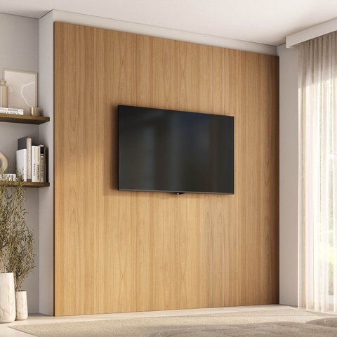 Painel para Tv até 86 Polegadas 240x250cm Liso Aruá CabeCasa MadeiraOriginals