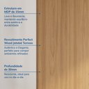 Ver imagem 7 de Painel Liso para TV até 86 Polegadas Planejado 240x250cm Aruá CabeCasa MadeiraOriginals Marrom Jatobá