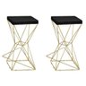 Kit Com 4 Bistro Agata Dourado Preto - Fdecor - 3