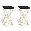 Ver imagem 3 de Kit Com 4 Bistro Agata Dourado Preto - Fdecor