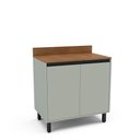 Ver imagem 3 de Balcão de Cozinha 2 Portas 80cm Koya Verde Oliva Politorno Móveis