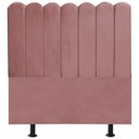 Ver imagem 1 de Cabeceira Nuvem Cama Box Solteiro 90 cm Alanis Suede Rosê