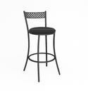 Ver imagem 1 de Banqueta Balcão Bistrô Alta C/ Encosto Industrial Luxo Aço